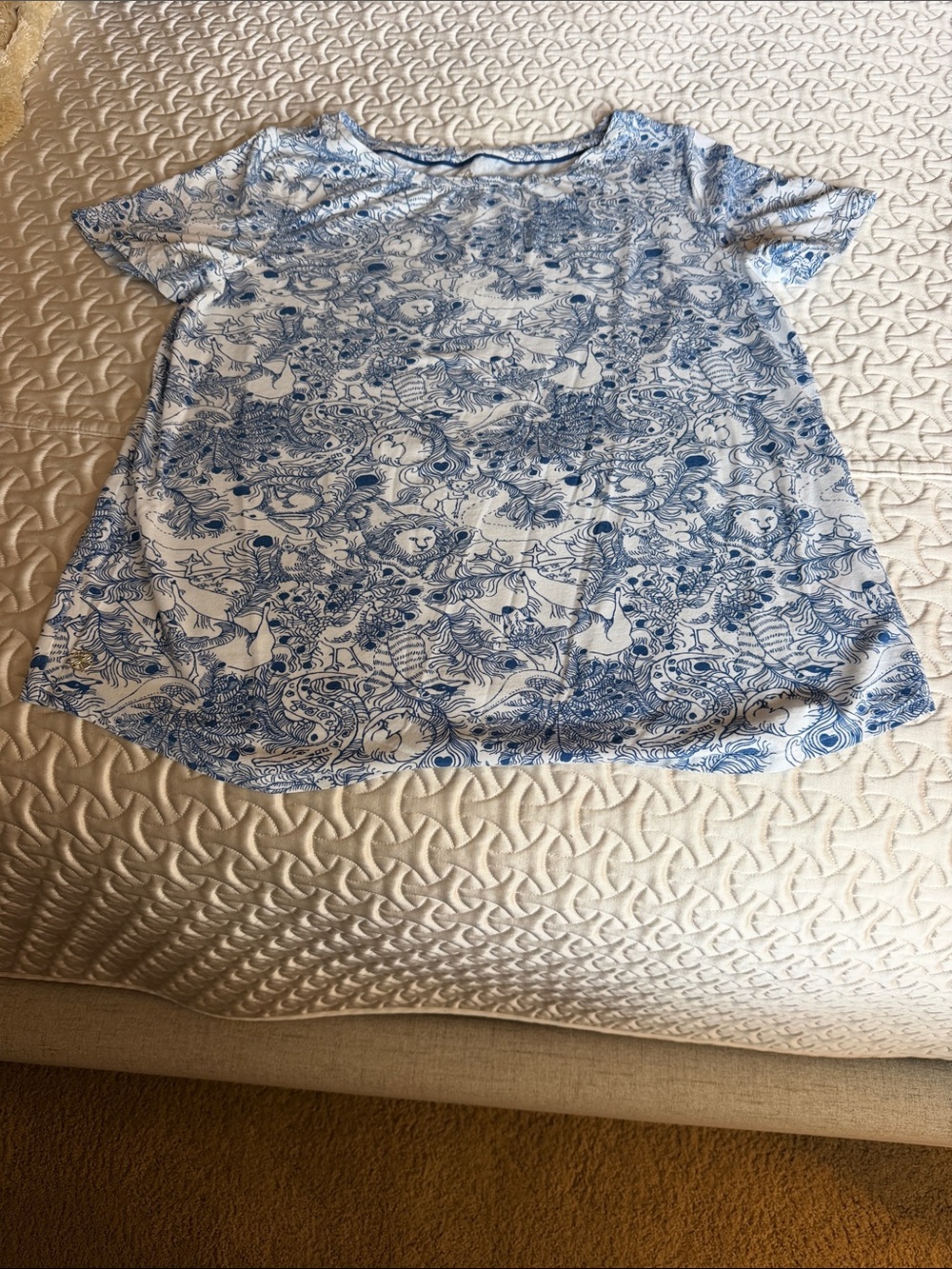 Lilly Pulitzer Starlight Navy Zoology Key West Short Sleeve Top